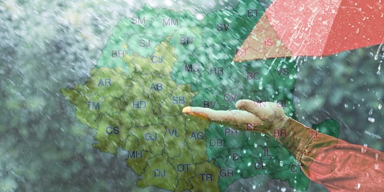 VÂLCEA, sub COD GALBEN de ploi abundente! Descoperă localitățile vizate de avertizare meteorologică în această seară!