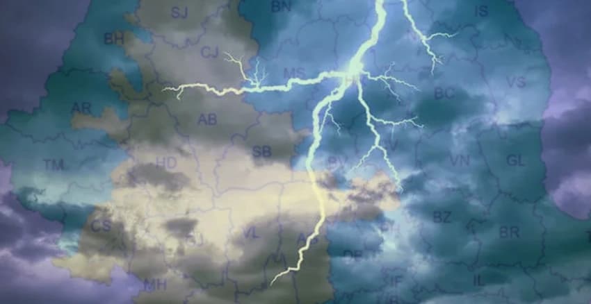 Se apropie furtuni violente în Vâlcea! Cod galben de ploi torențiale, vânt și grindină!