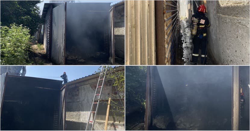 FOTO/ULTIMA ORĂ – DEPOZIT CUPRINS DE FLĂCĂRI ÎN IONEȘTI – Pompierii au intervenit prompt și au stins incendiul!