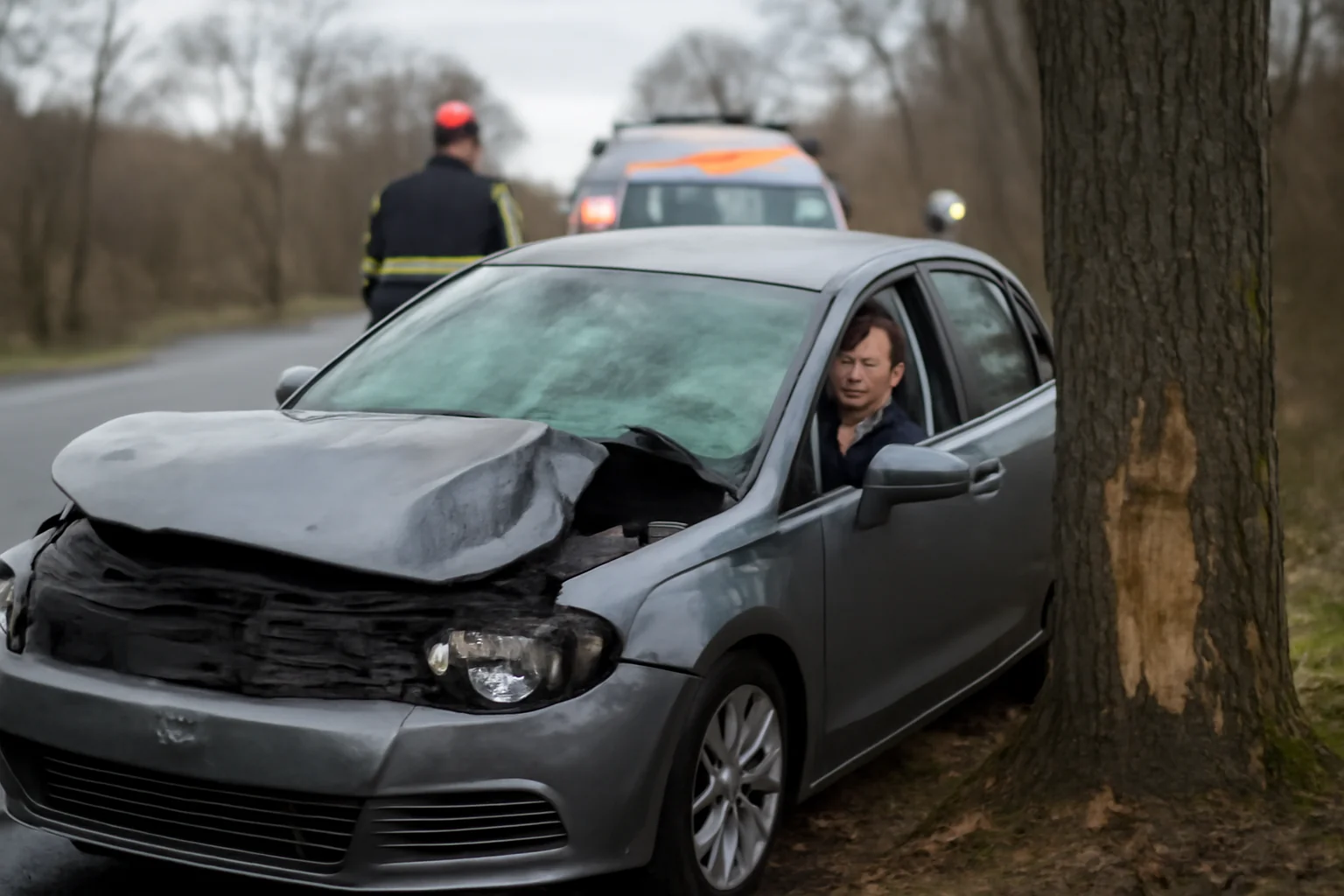 Accident cu două persoane implicate la Stroești, aproape de Râmnicu Vâlcea: o victimă a rămas blocată în autoturism