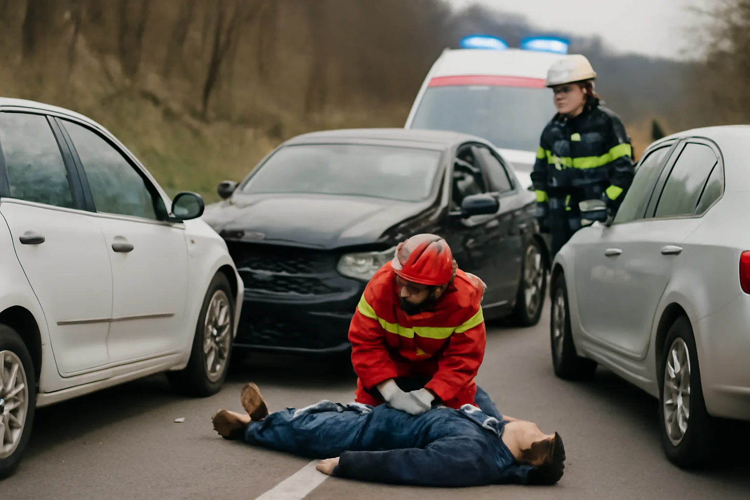 Accident grav pe Valea Oltului cu 3 mașini implicate