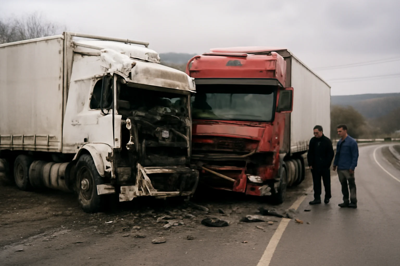 Accident grav pe Valea Oltului între două TIR-uri astăzi