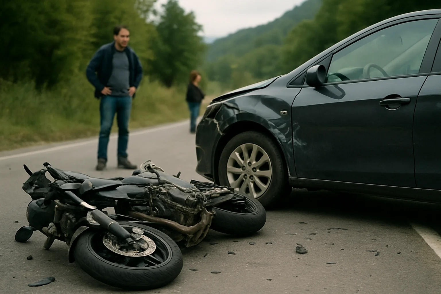 Accident grav pe Valea Oltului între motocicletă și mașină