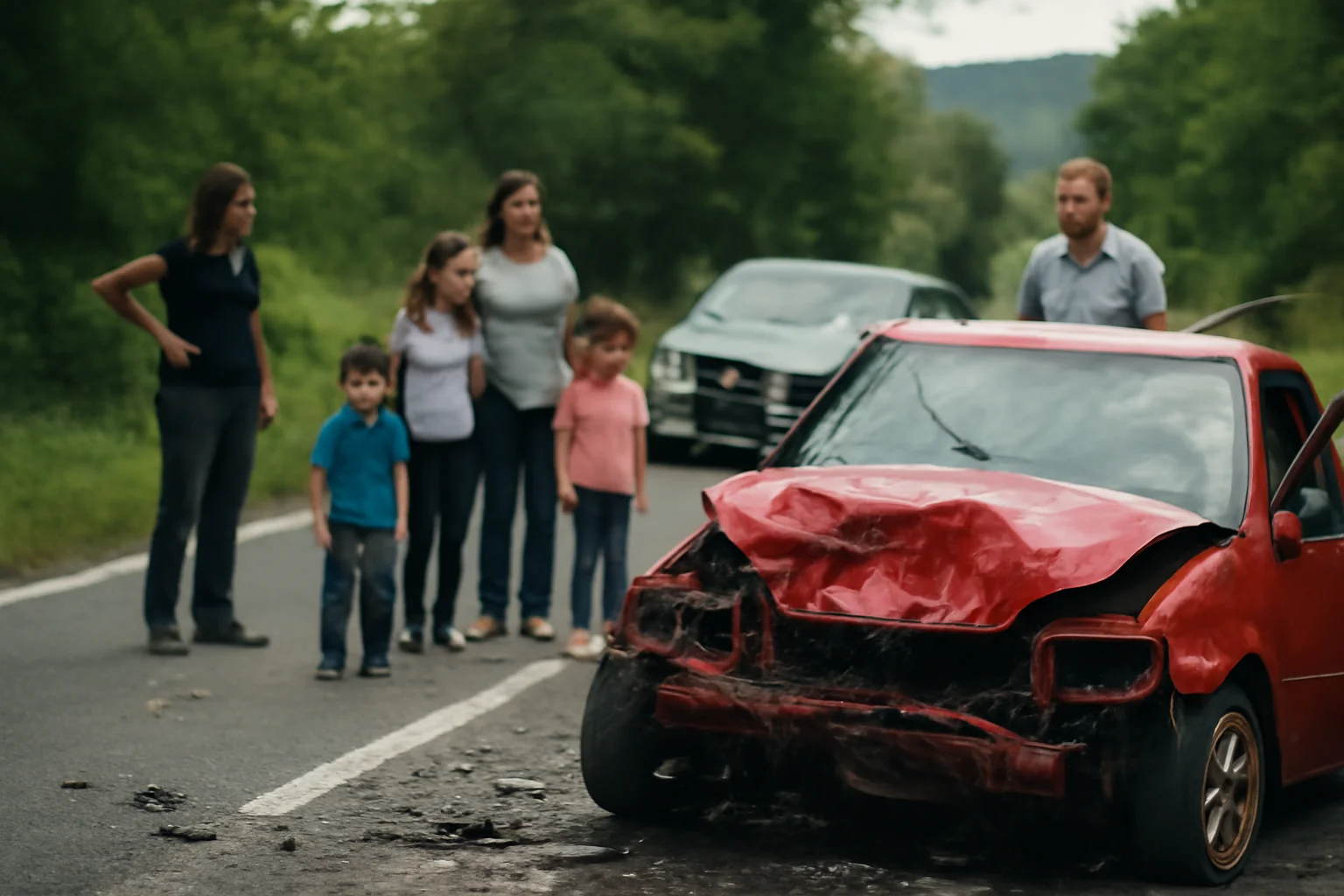 Accident pe Valea Oltului cu 7 victime, inclusiv 3 copii