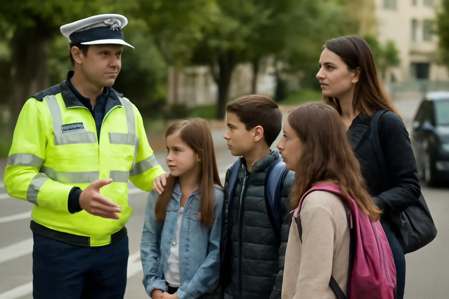 Acțiune preventivă pentru siguranța elevilor organizată de polițiști și jandarmi în Râmnicu Vâlcea