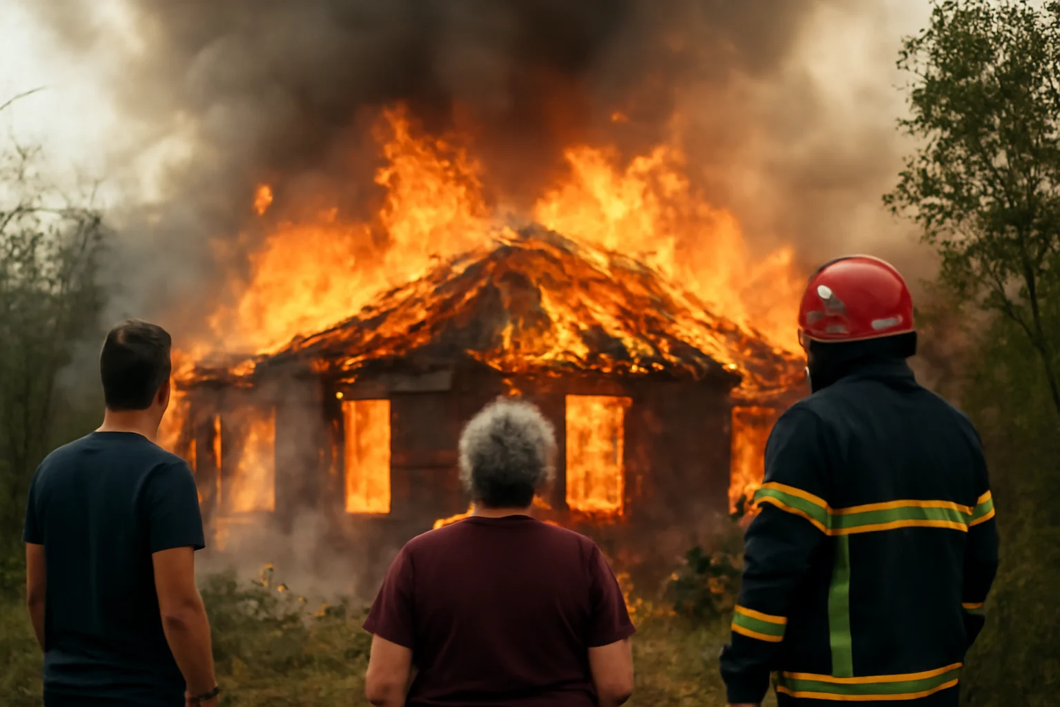 Arde o locuință în localitate