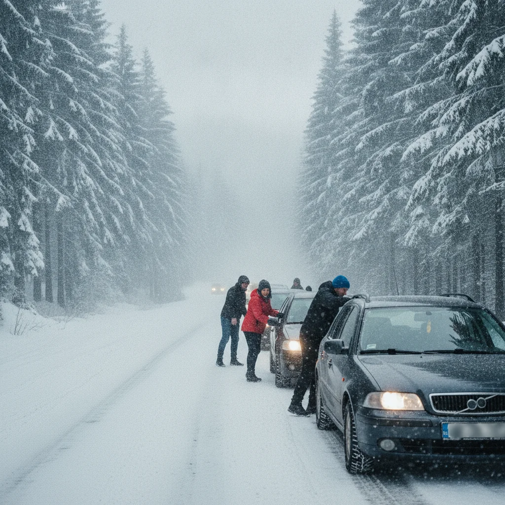 Atenție pe Transalpina: zăpadă și porțiuni alunecoase între Rânca și Obârșia Lotrului