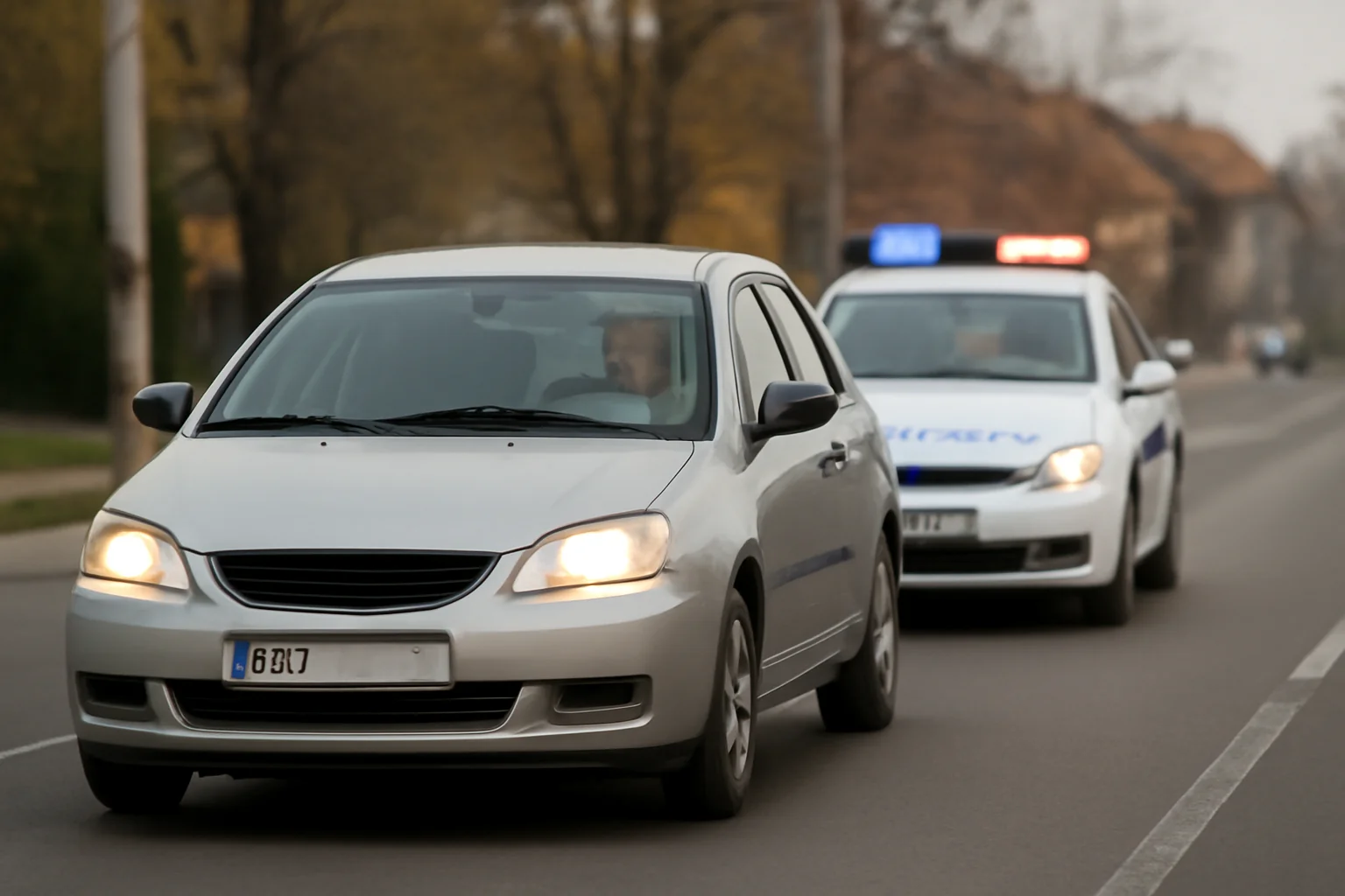 autoturism furat, plăcuțe falsificate și conducător fără permis