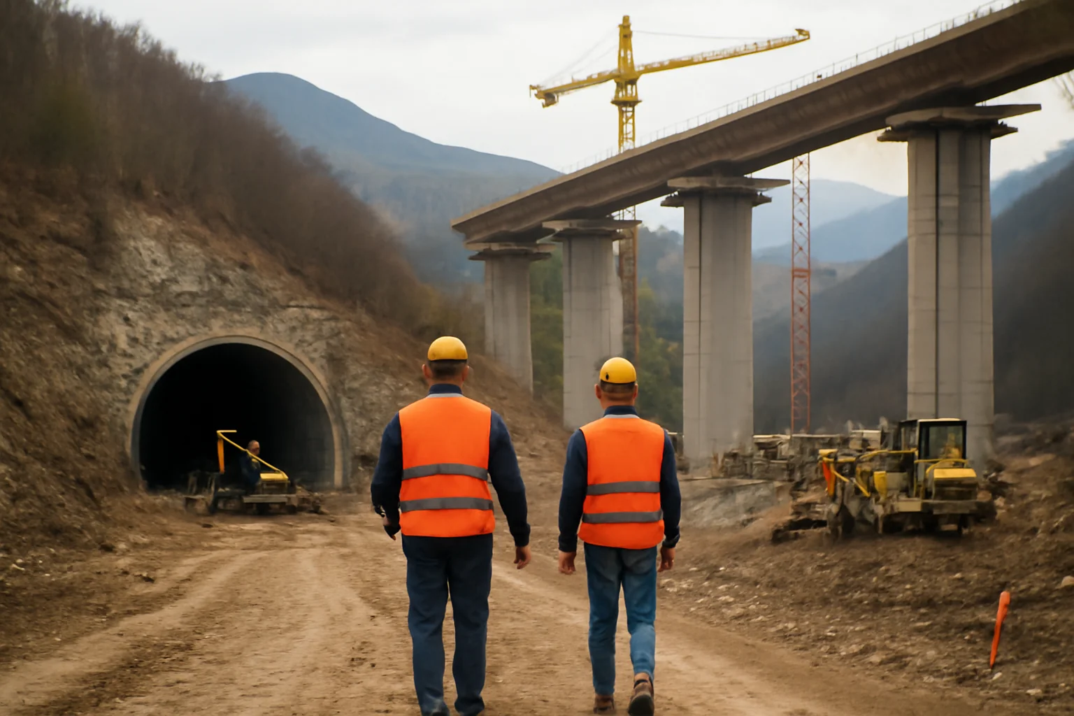 Avans rapid la tunelurile și viaductele uriașe ale autostrăzii A1