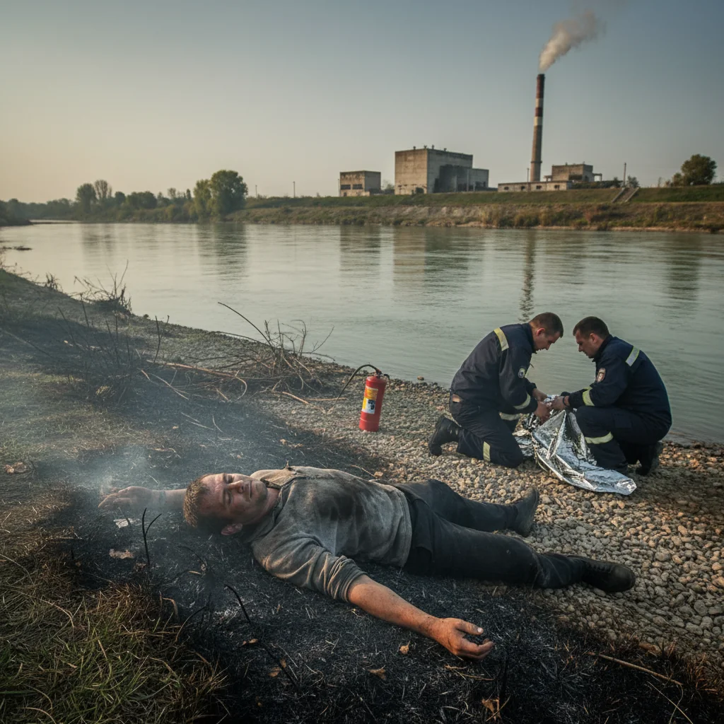 Bărbat și-a dat foc pe malul Oltului, în zona Râureni