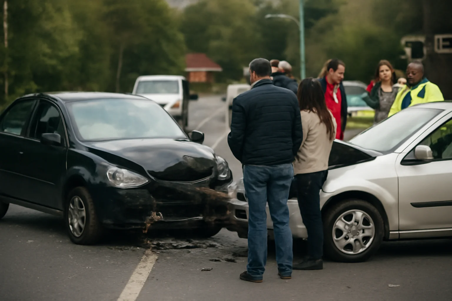 Coliziune pe DN64 lângă Pensiunea Arthur, la ieșire din Râmnicu Vâlcea