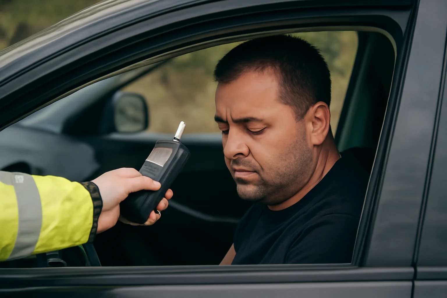Conducător auto din Vâlcea depistat în stare de ebrietate la volan după un accident ușor produs în Sibiu