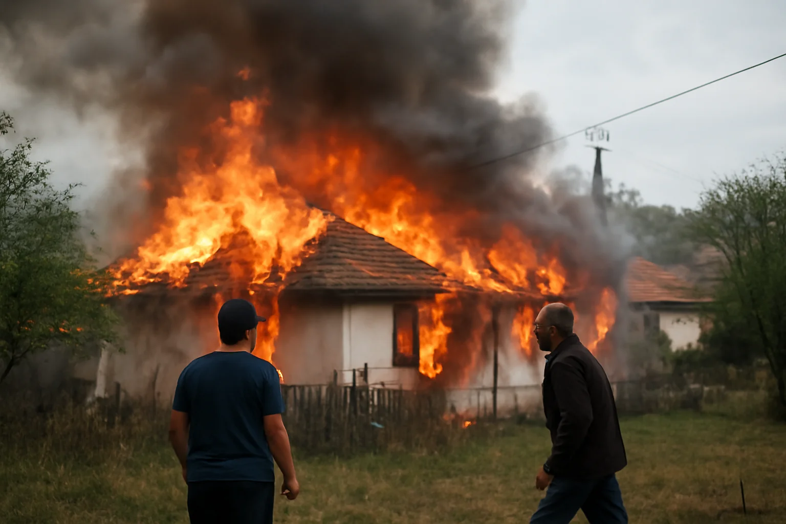 Explozie urmată de incendiu într-o gospodărie din Prundeni, județul Vâlcea, anunțată de la Râmnicu Vâlcea