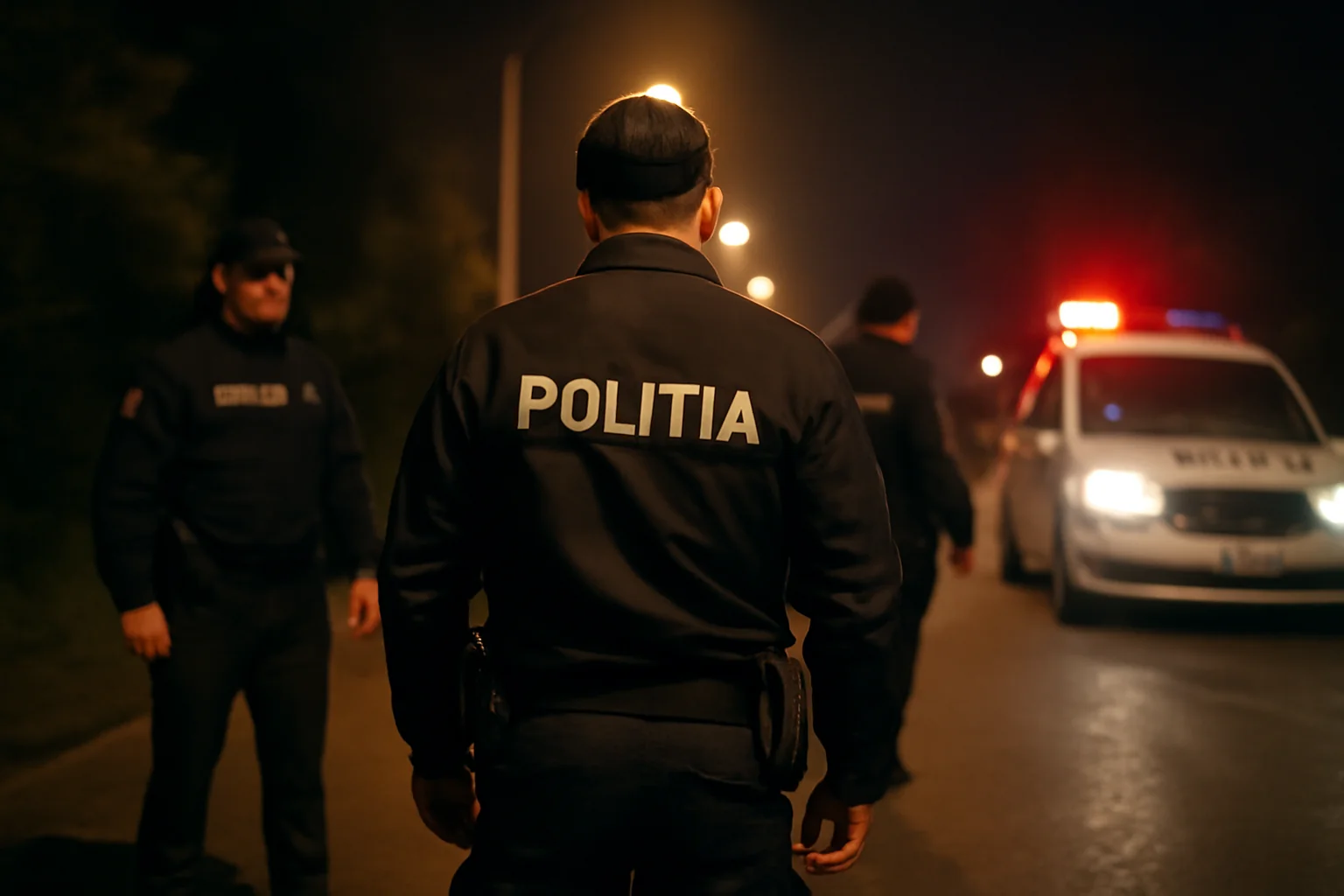 FOTO. Descindere masivă a polițiștilor în Cernișoara, în toiul nopții