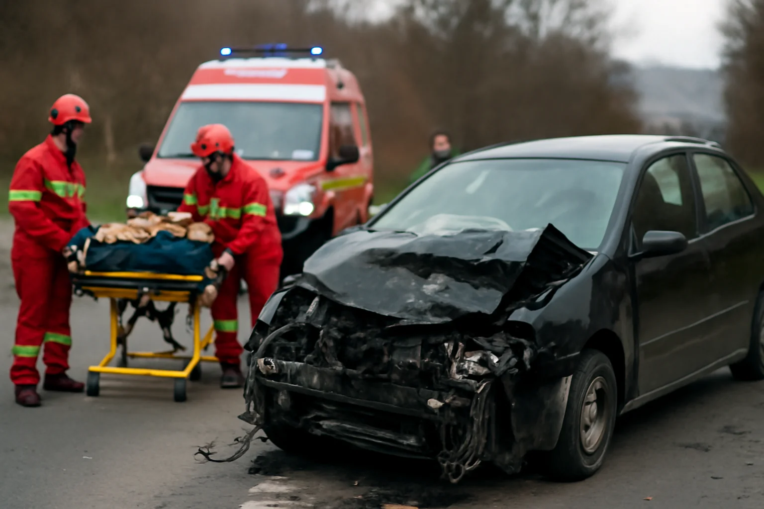 FOTO – Impact rutier cu răniți pe DN 65C, în zona Măldărești
