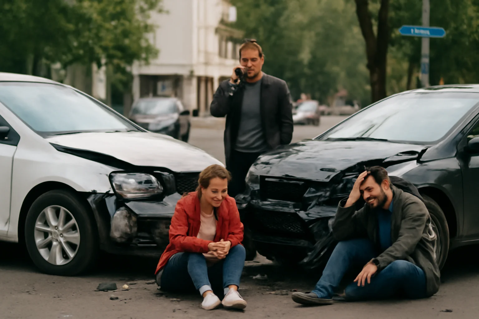 FOTO-VIDEO. Coliziune rutieră cu trei răniți la intersecția străzii Mihai Viteazu cu Bulevardul Tudor Vladimirescu