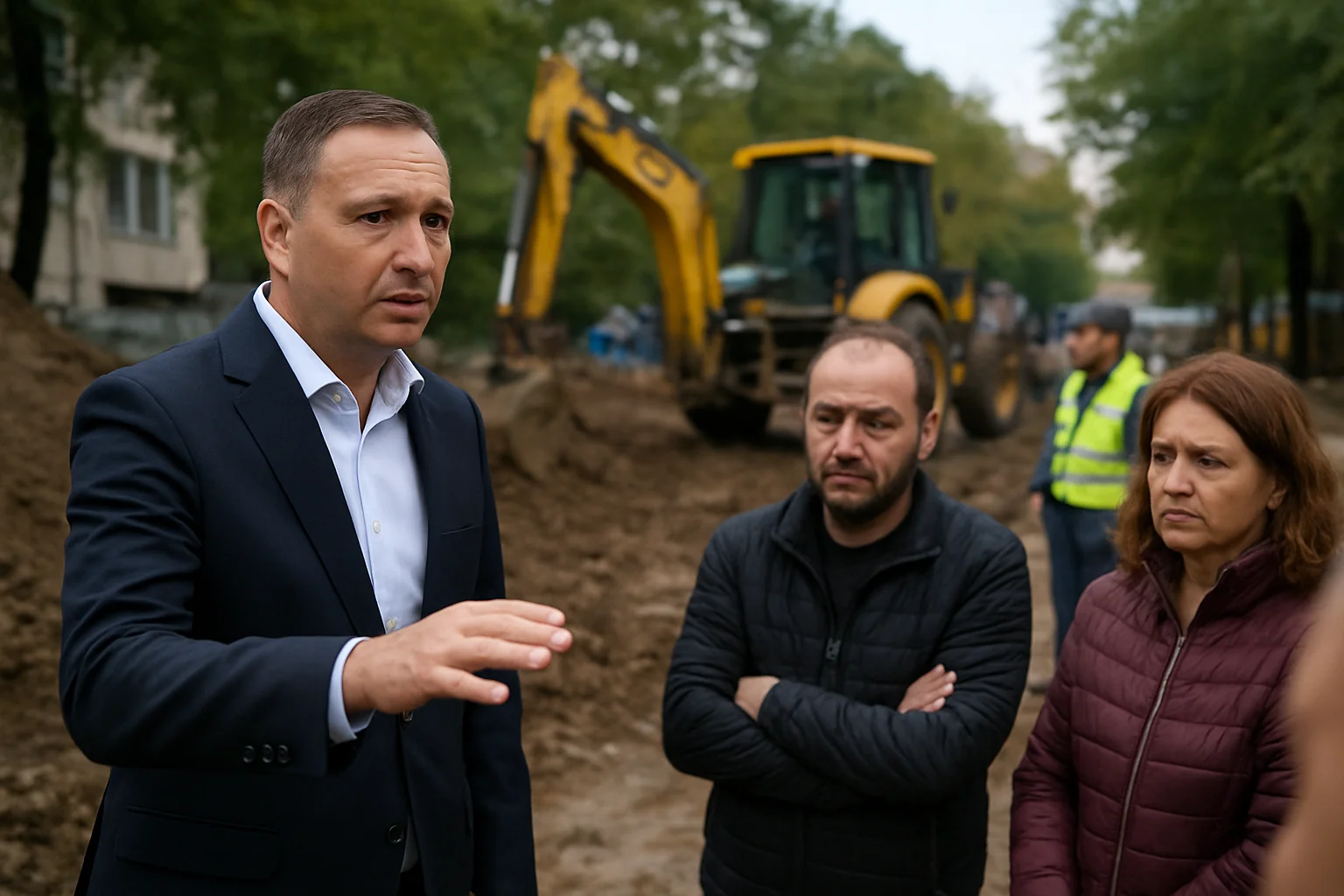 Gutău a demarat lucrări mari în centrul orașului pentru inundații