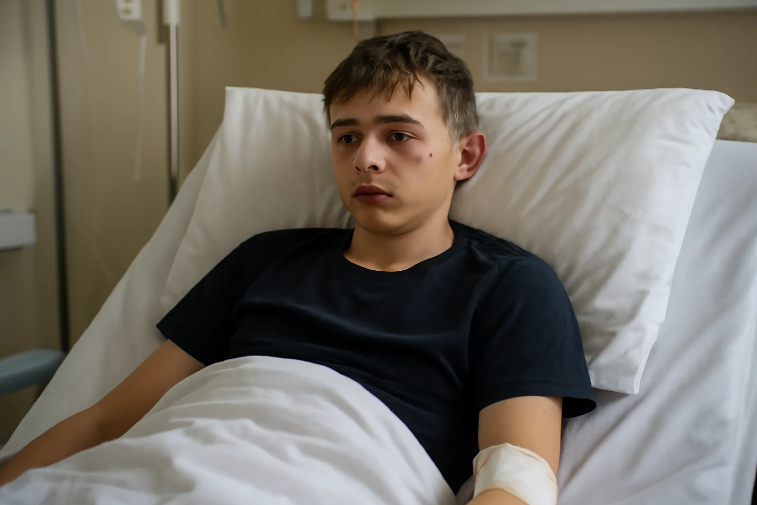 Imagini și informații despre adolescentul transportat la un spital bucureștean după accidentul din apropierea Supeco Râmnicu Vâlcea