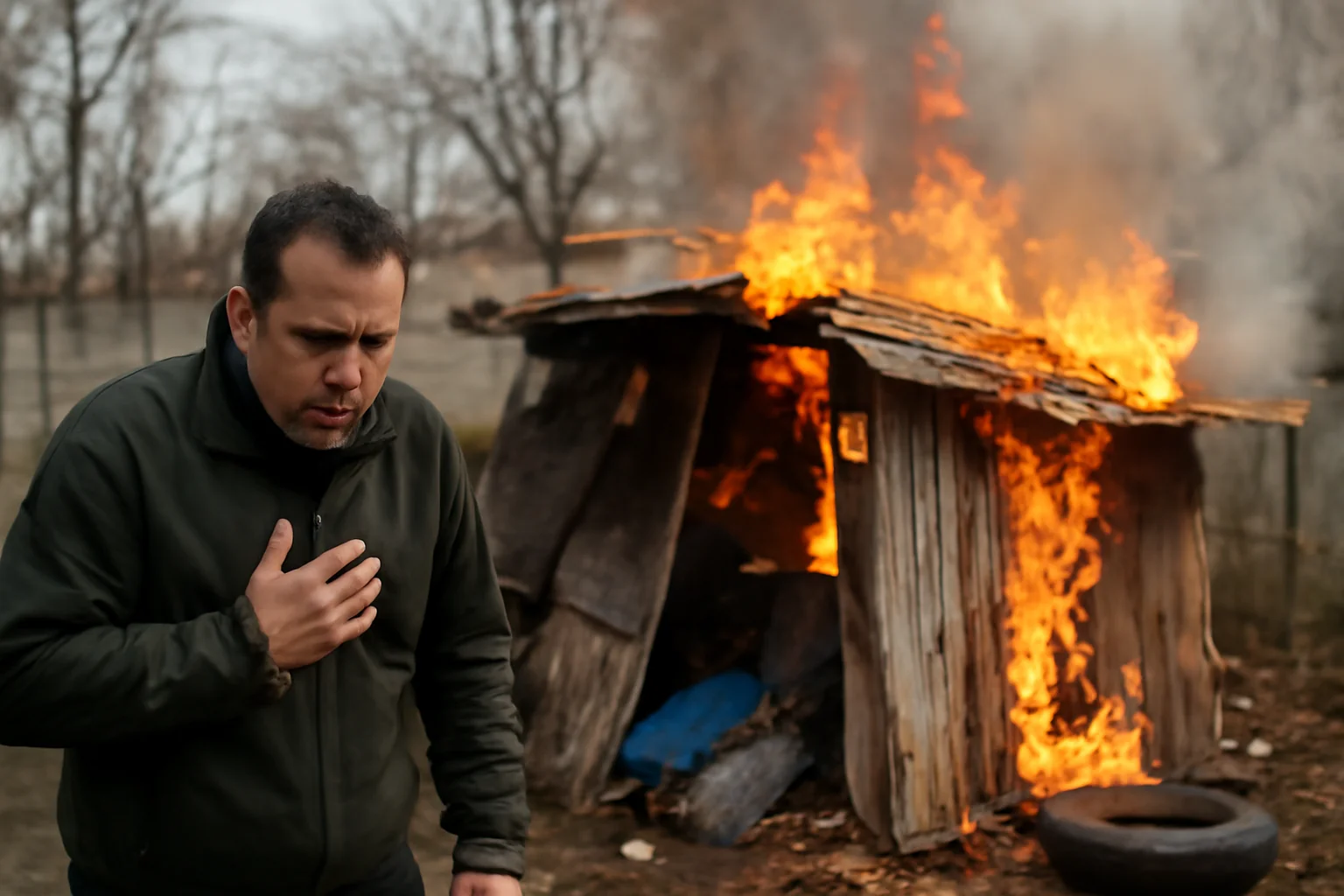 Incendiu devastator în Râmnicu Vâlcea la un adăpost improvizat