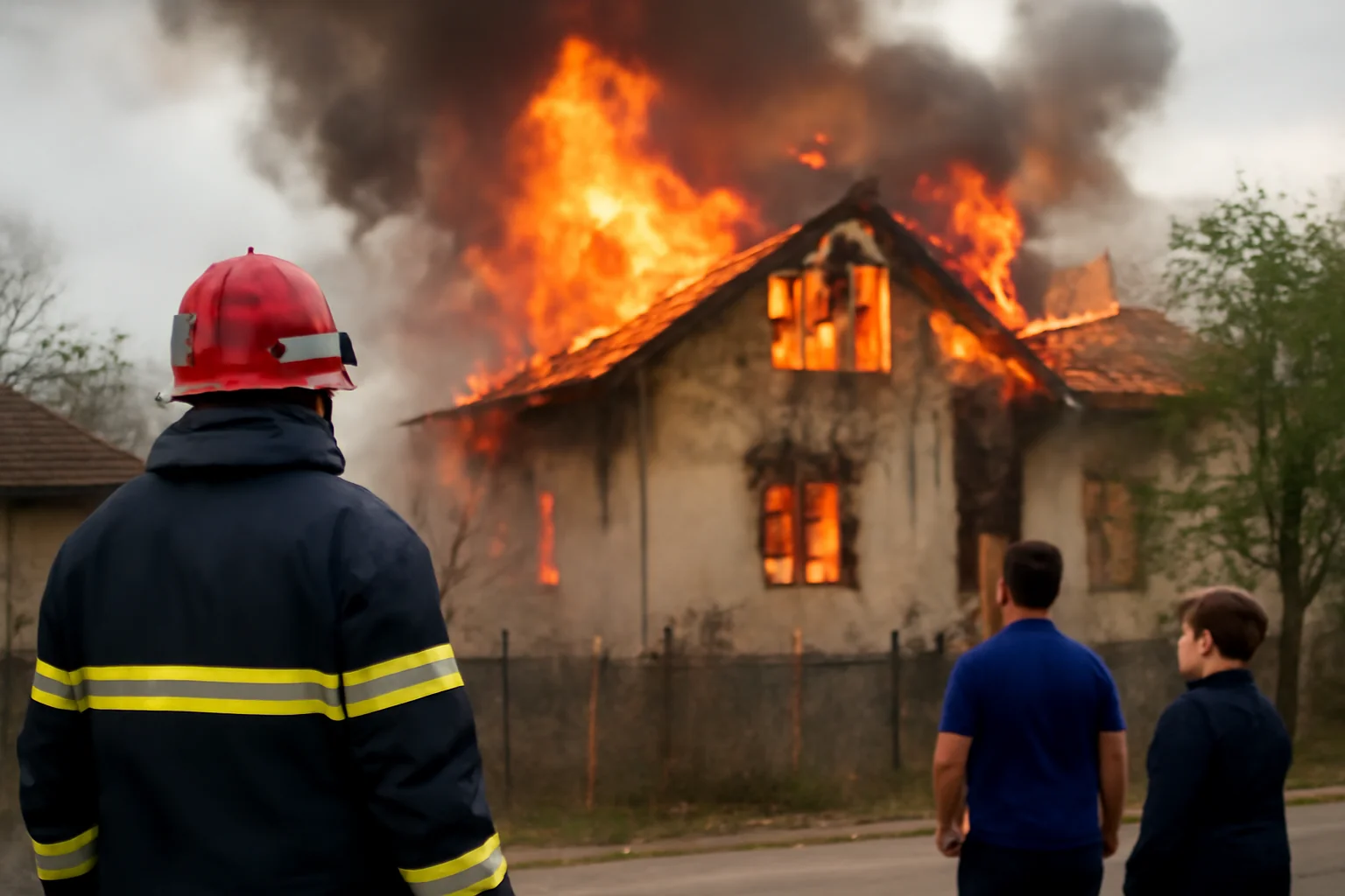 Incendiu mortal la o casă din Tomșani, județul Vâlcea, anunțat de ISU la Râmnicu Vâlcea