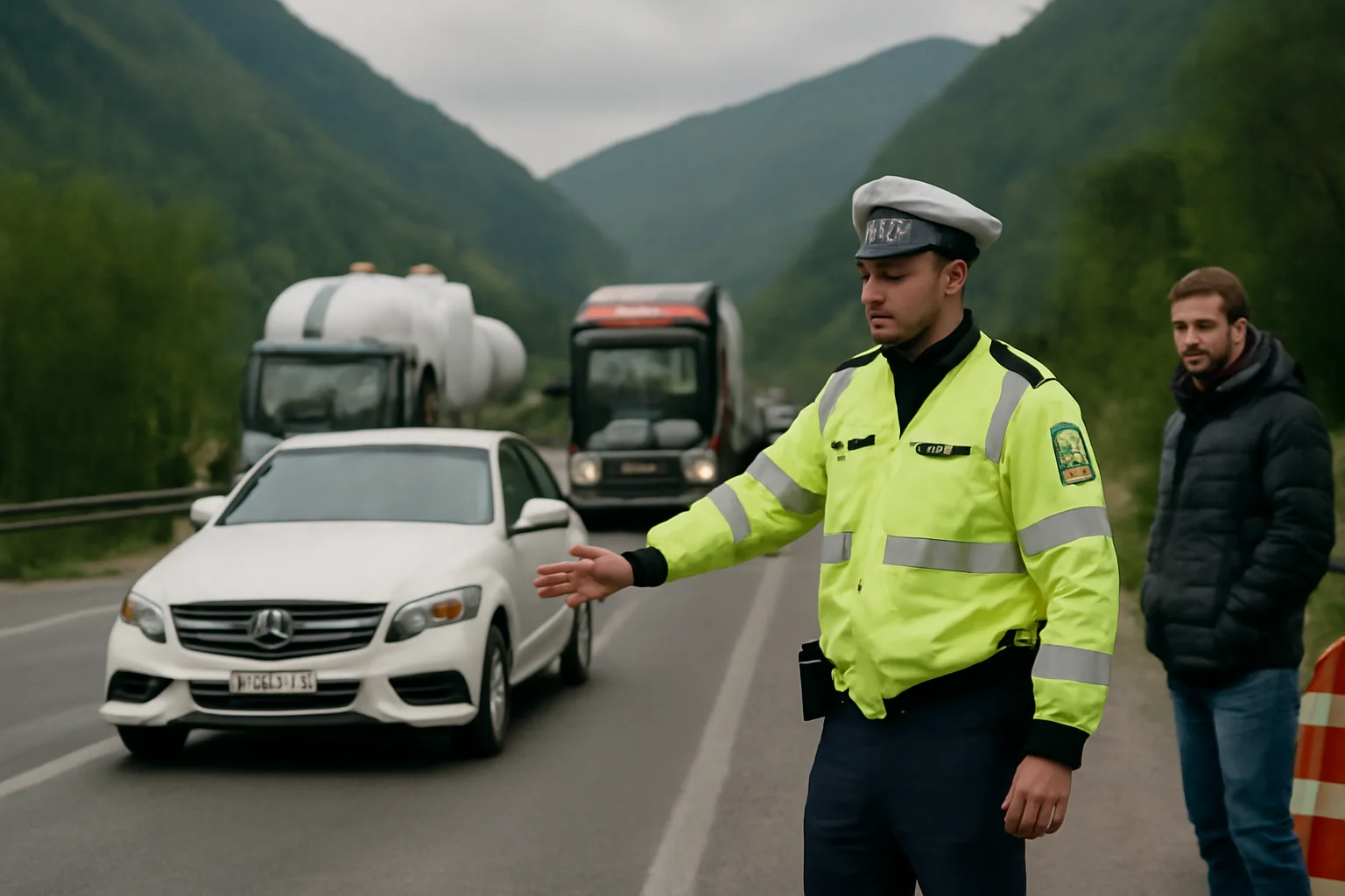 JOI, restricții reduse de circulație pe Valea Oltului după blocajul de 11 ore de pe DN 7 cauzat de cisternă