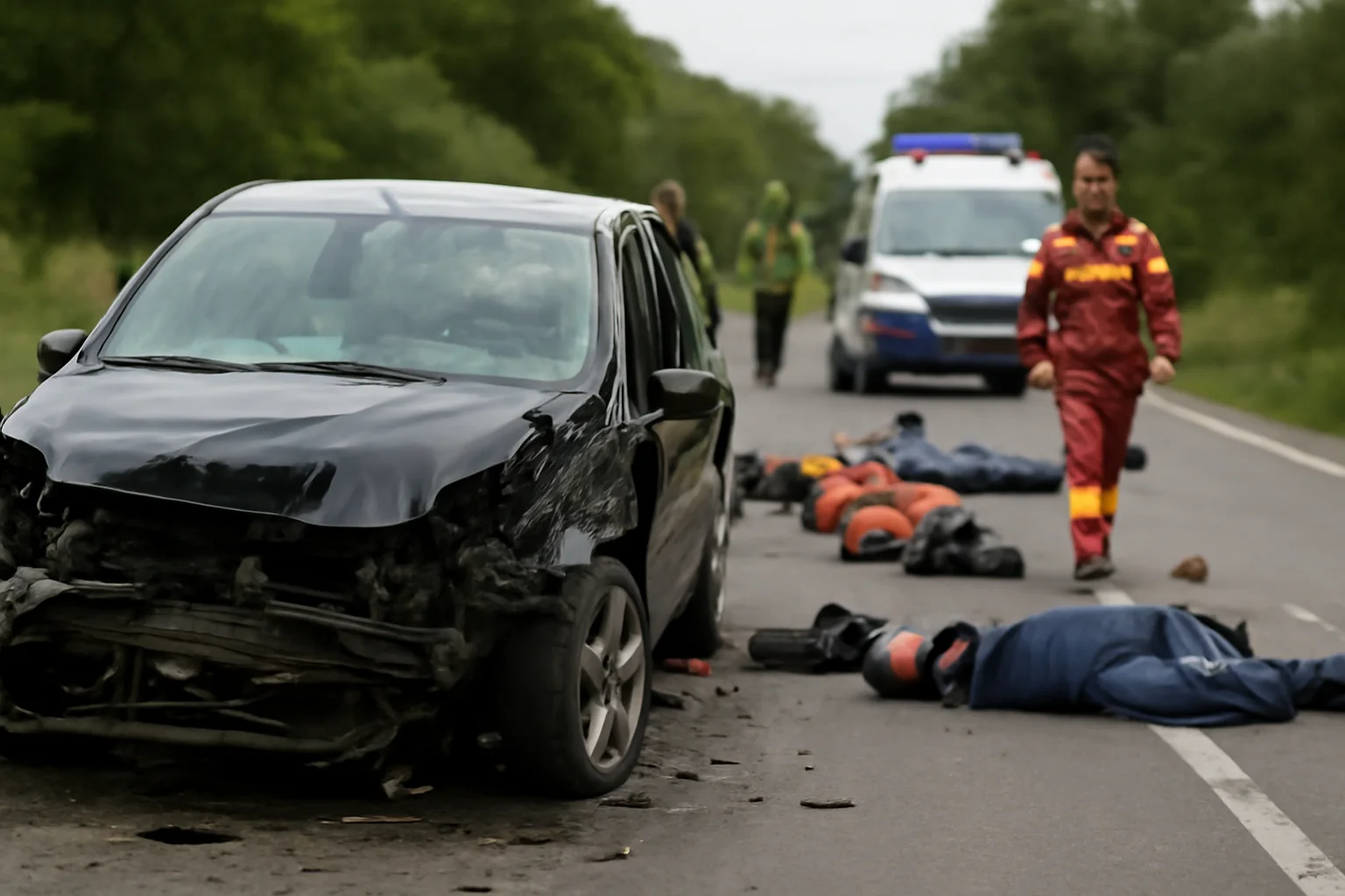 Patru persoane rănite într-un accident rutier pe DN7, între Râmnicu Vâlcea și Pitești