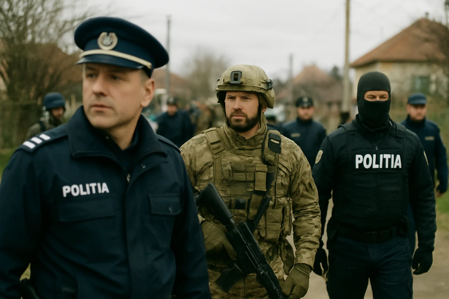 Persoane ținute ostatice la Ocnele Mari, forțe mobilizate massiv