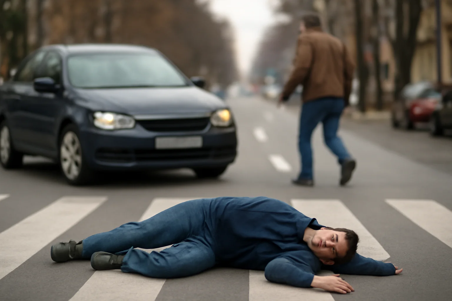 Pieton rănit pe trecere de pietoni în Râmnicu Vâlcea, șoferul autoturismului gri a plecat de la locul impactului