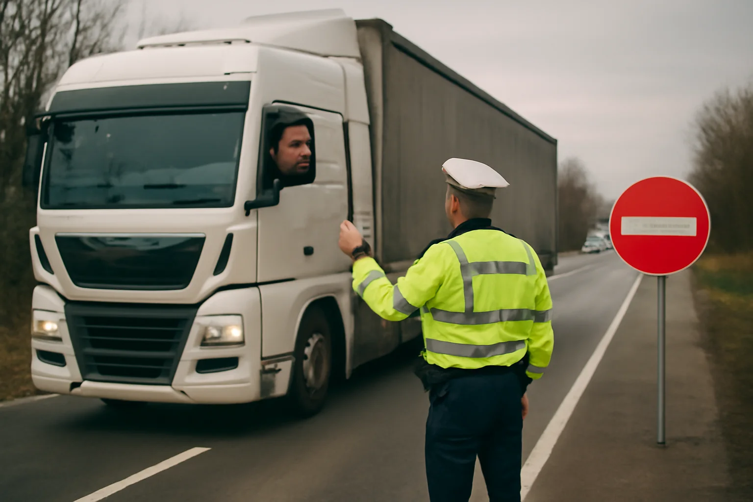 Ramnicu Vâlcea: anunț privind restricțiile pentru camioane pe DN7 de Crăciun