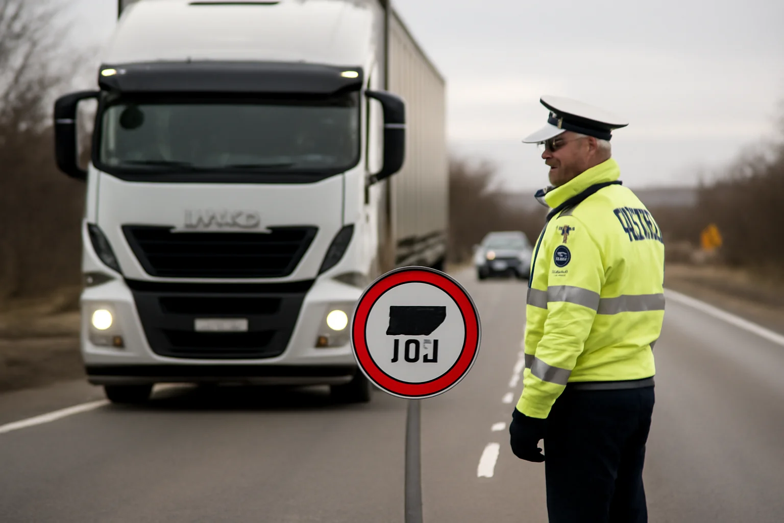 Restricții de tonaj pe DN7 la Râmnicu Vâlcea de Bobotează și Sfântul Ioan: programul limitărilor de trafic