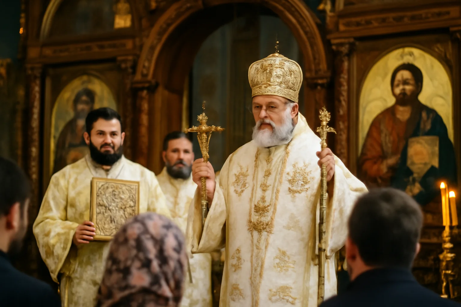 Slujire arhierească de a doua zi de Crăciun la Râmnicu Vâlcea, la Paraclisul Arhiepiscopal „Nașterea Domnului”