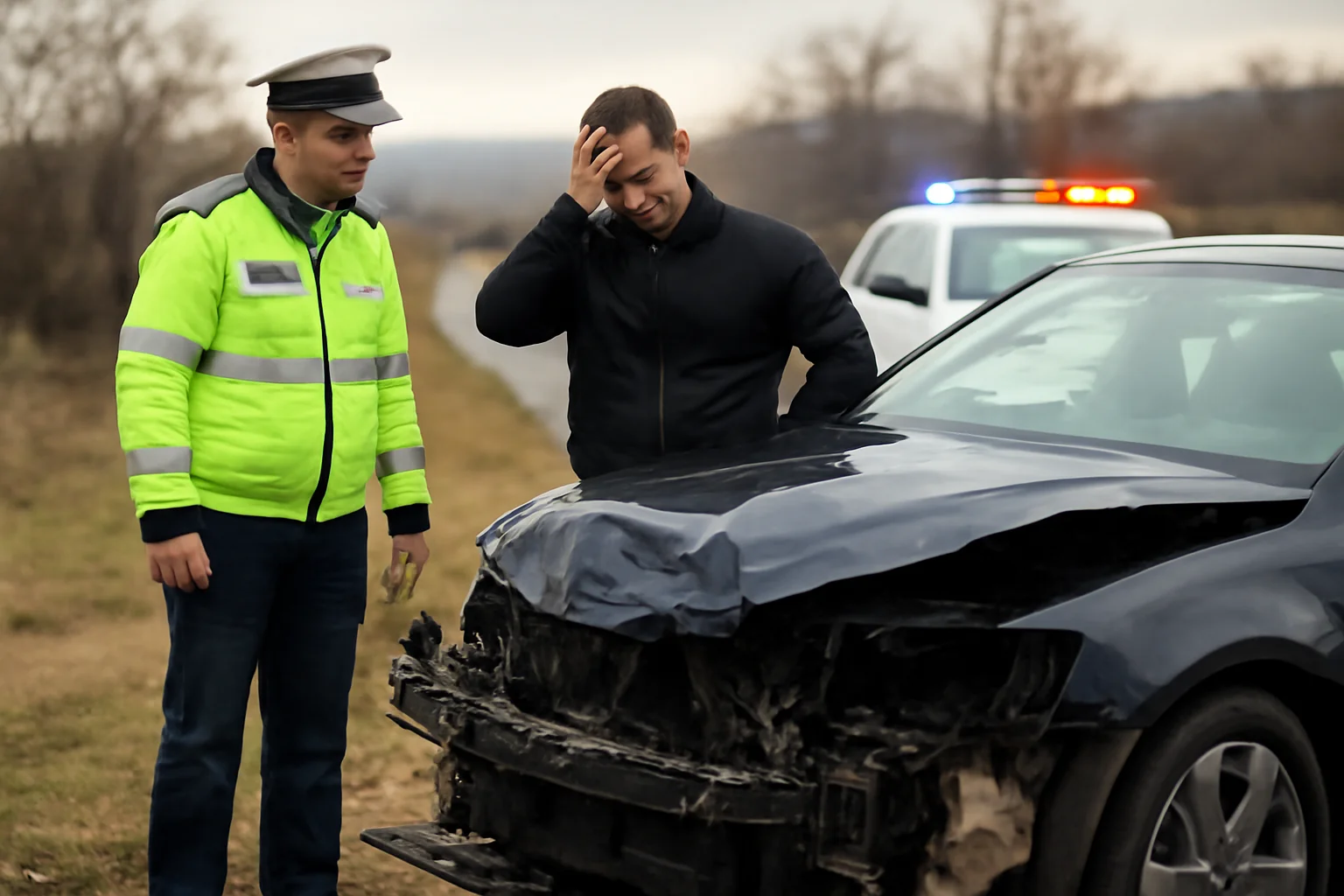 Șofer din Râmnicu Vâlcea, prins după ce a provocat un accident la Sibiu și a fugit de la locul faptei