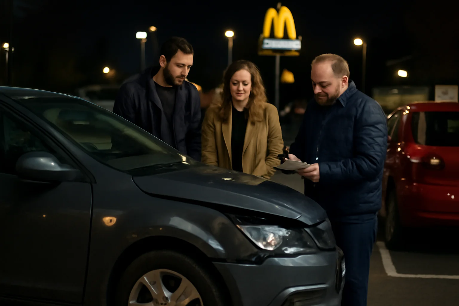 Tamponare în parcarea McDonald’s: dosar penal deschis