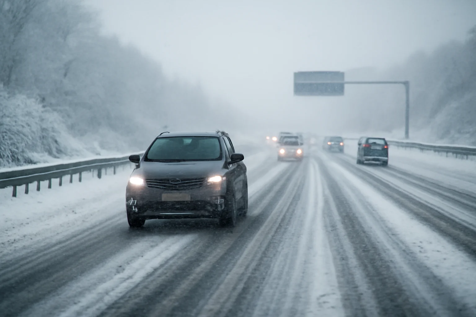 Trafic în condiții de iarnă pe A1, inclusiv pe tronsonul Râmnicu Vâlcea – Deva