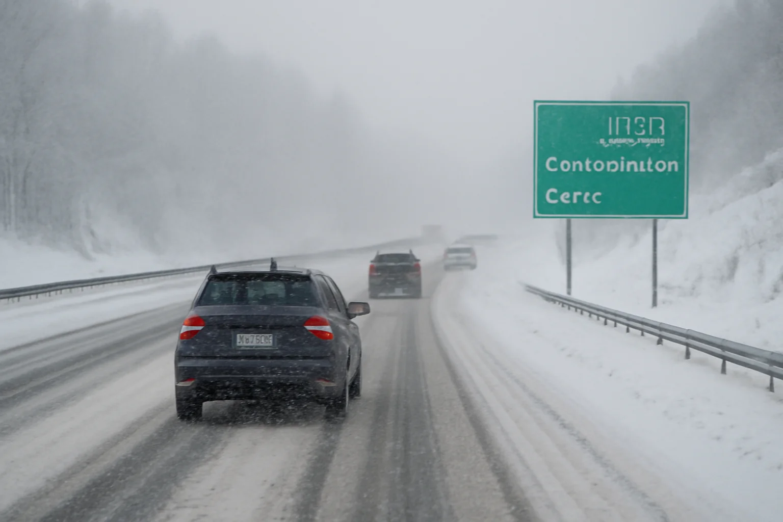 Trafic îngreunat de ninsoare pe tronsonul Râmnicu Vâlcea – Deva al autostrăzii A1