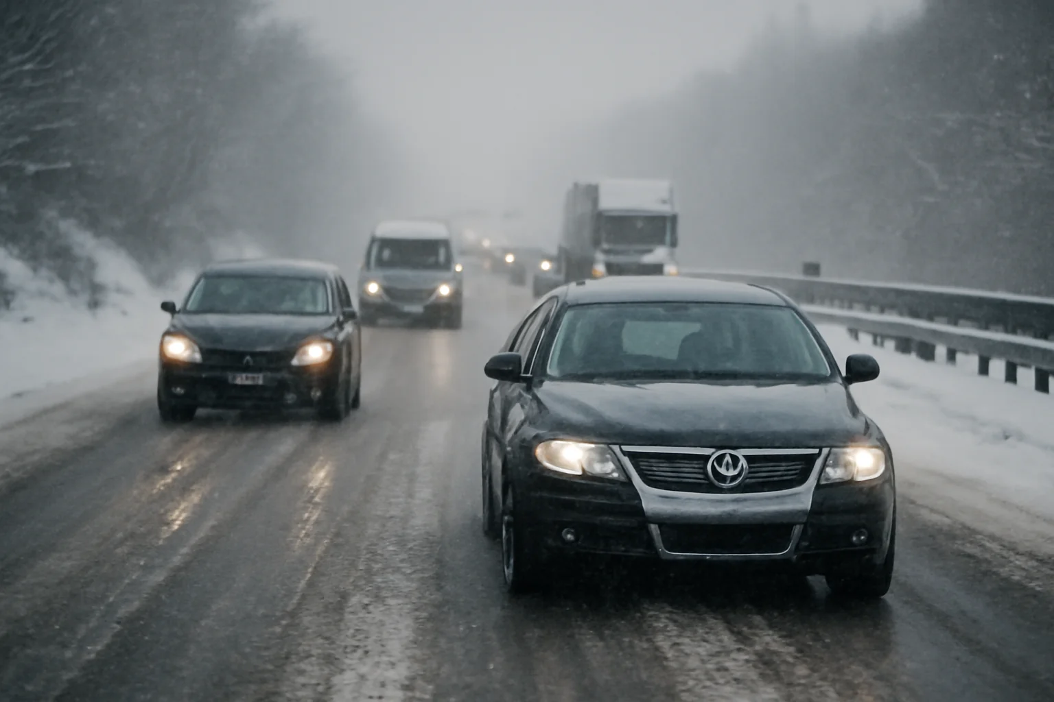 Trafic rutier în condiții de iarnă pe A1 București – Râmnicu Vâlcea, anunțat de Infotrafic