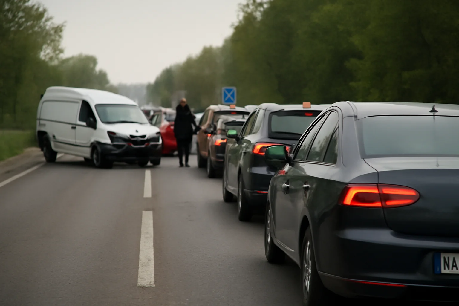 Trafic rutier îngreunat la Râmnicu Vâlcea pe DN7 Pitești – Râmnicu Vâlcea după un accident la Dumbrăvești
