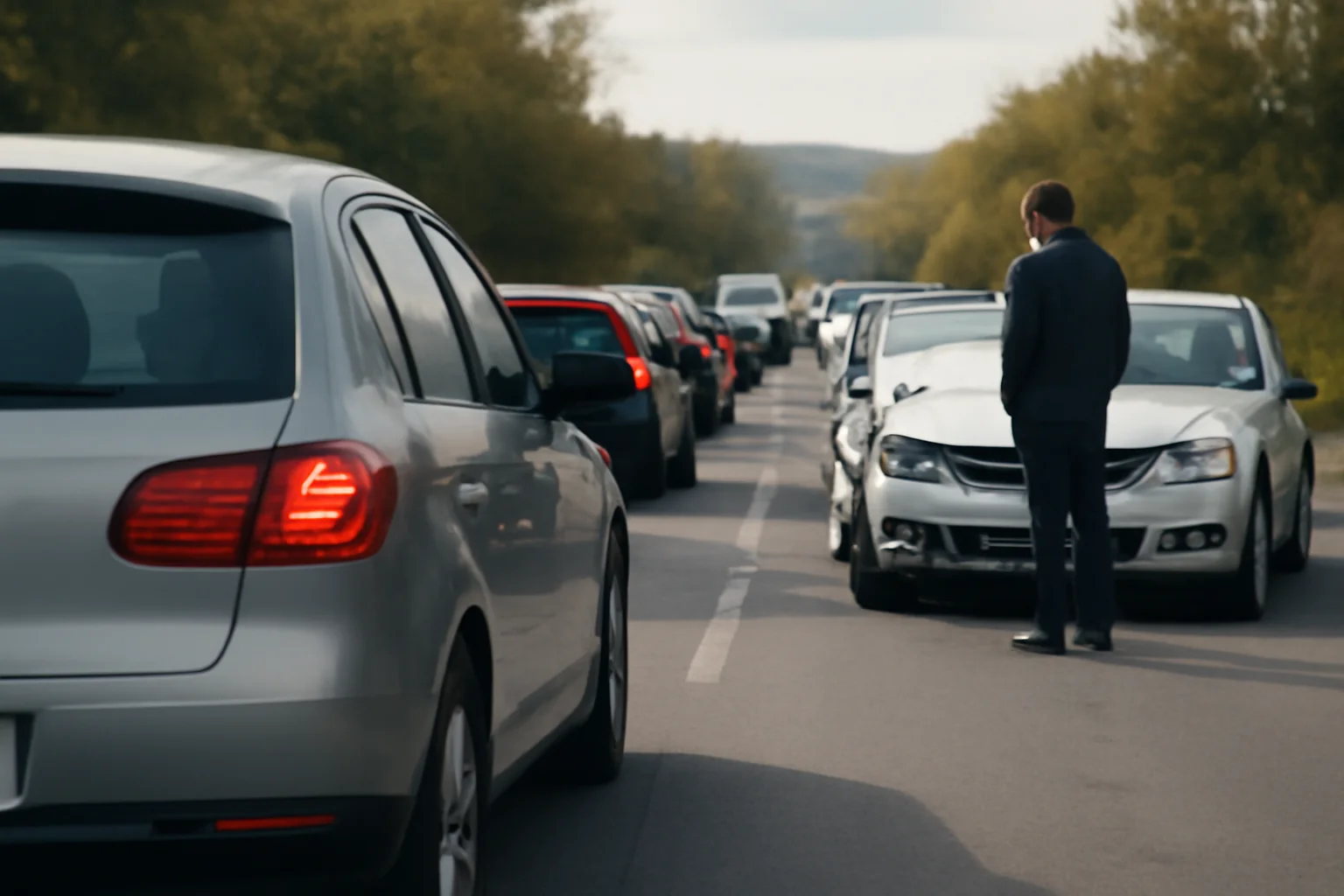 Trafic rutier întrerupt pe un tronson de drum din Râmnicu Vâlcea după un accident