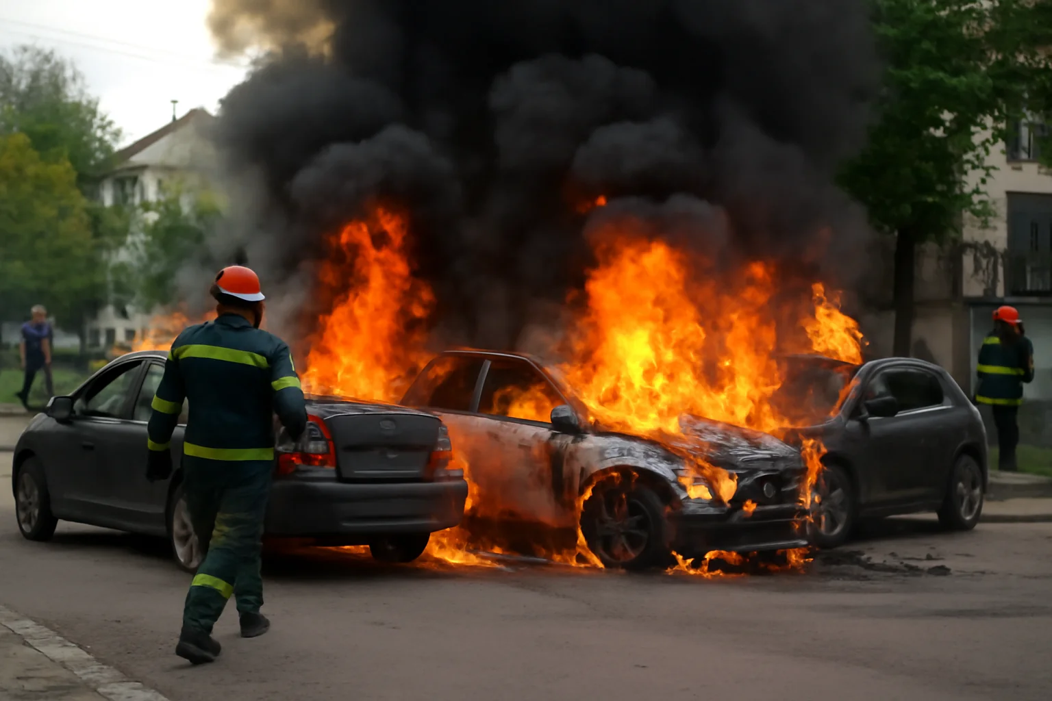 Trei autoturisme afectate de incendii în Râmnicu Vâlcea, în două zone ale orașului