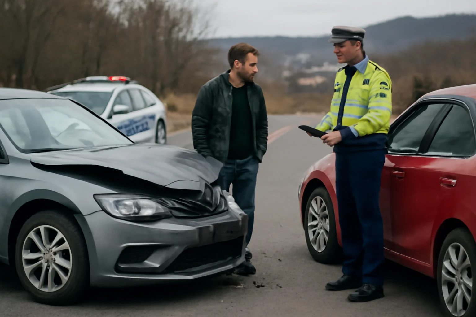 Urmărire în trafic soldată cu accident la Ocnele Mari. Șofer din Râmnicu Vâlcea, cercetat penal