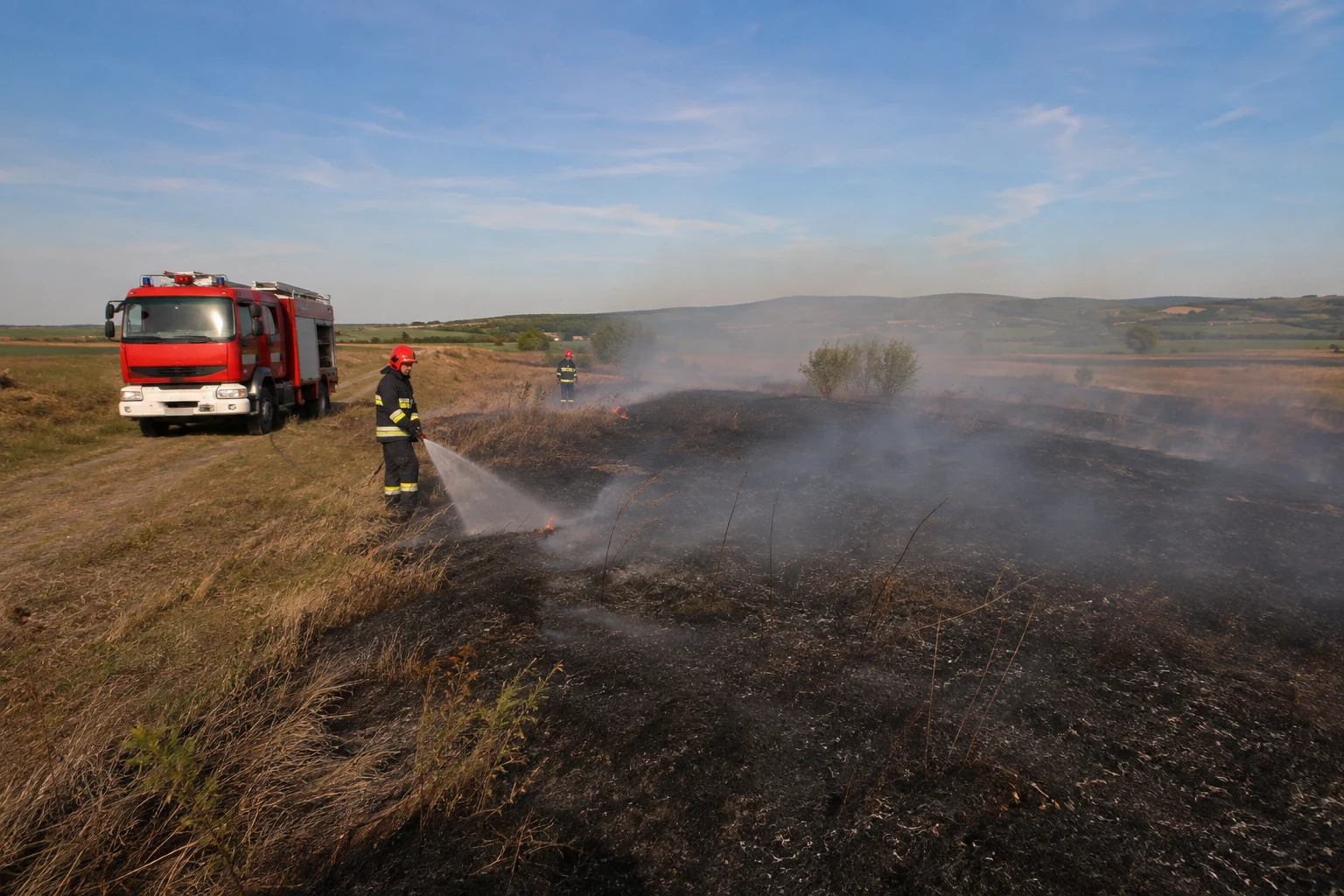 Vâlcea: 11 incendii de vegetație pe ~31,5 ha, de la Horezu la Budești